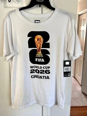 FIFA World Cup 2026 Croatia Tee White Boys XXL (18) NWT